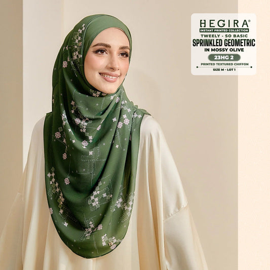 Hegira Hijab Inspired Tweely-So Basic Sprinkled Geometric Collection (23HG)