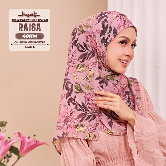 Hyat Hijab Inspired Raisa Xclusive & Instant Shawl Collection (48HX-48HM)