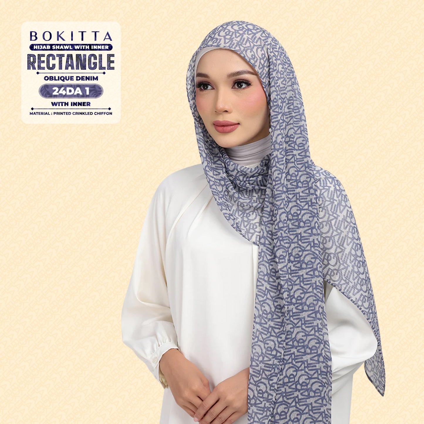 Bokitta Hijab Inspired Oblique Denim Collection - Free Box
