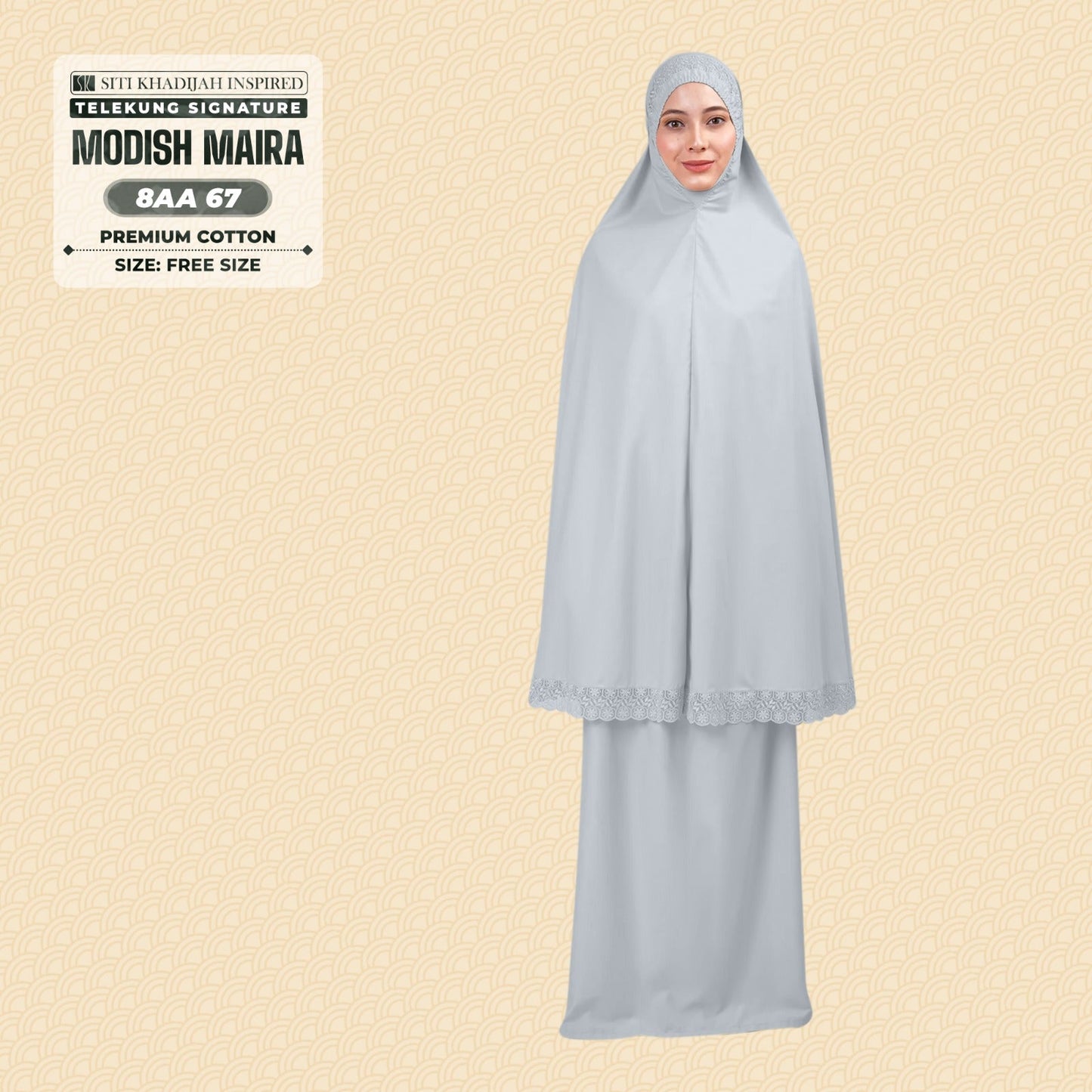 Siti Khadijah Inspired Telekung Modish Maira Collection - Free Woven Bag (8AA)