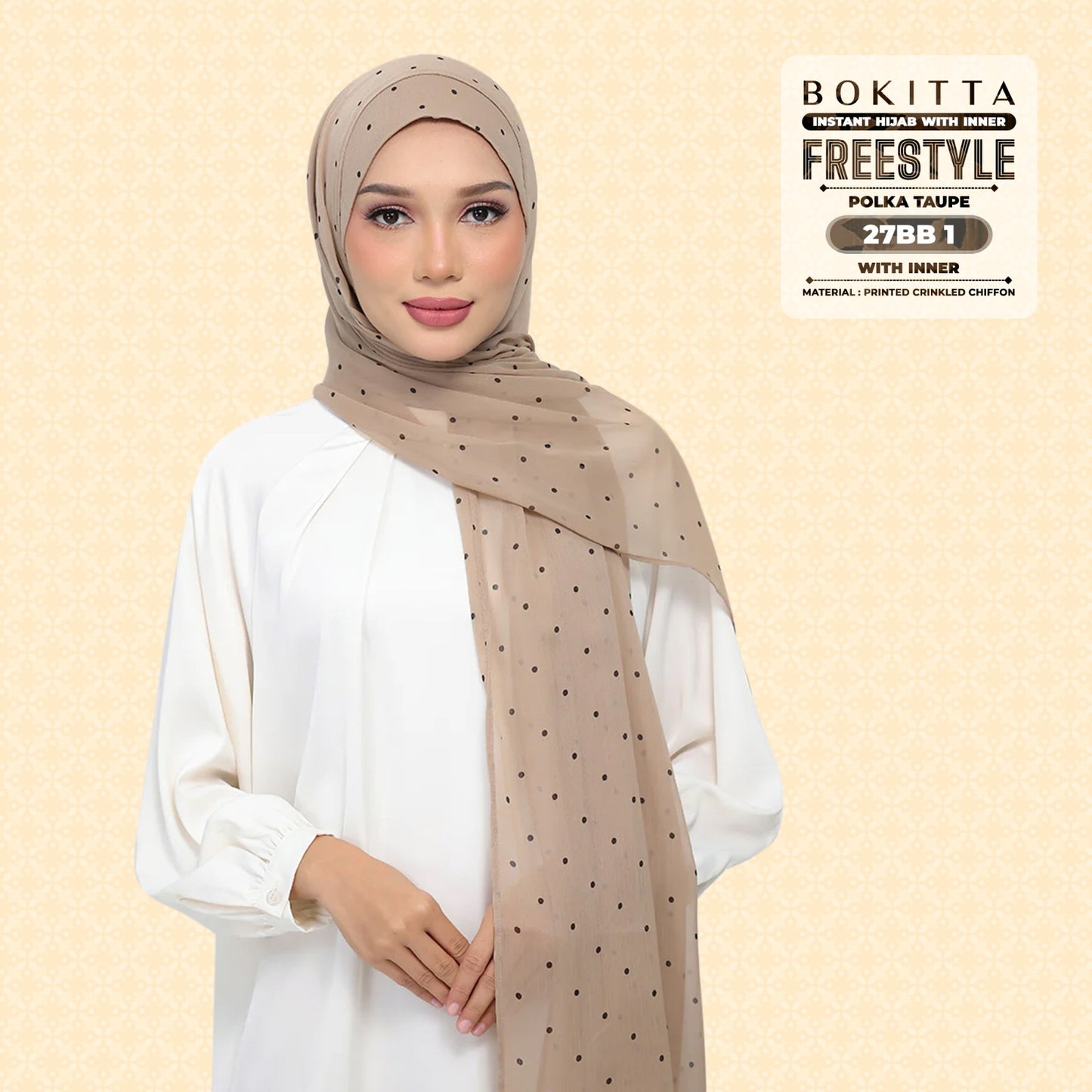 Bokitta Inspired Polka Taupe Collecion - Free Box