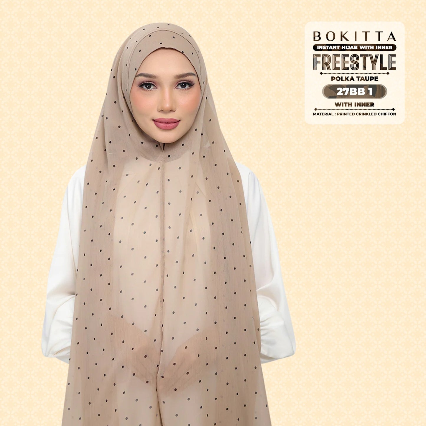 Bokitta Inspired Polka Taupe Collecion - Free Box