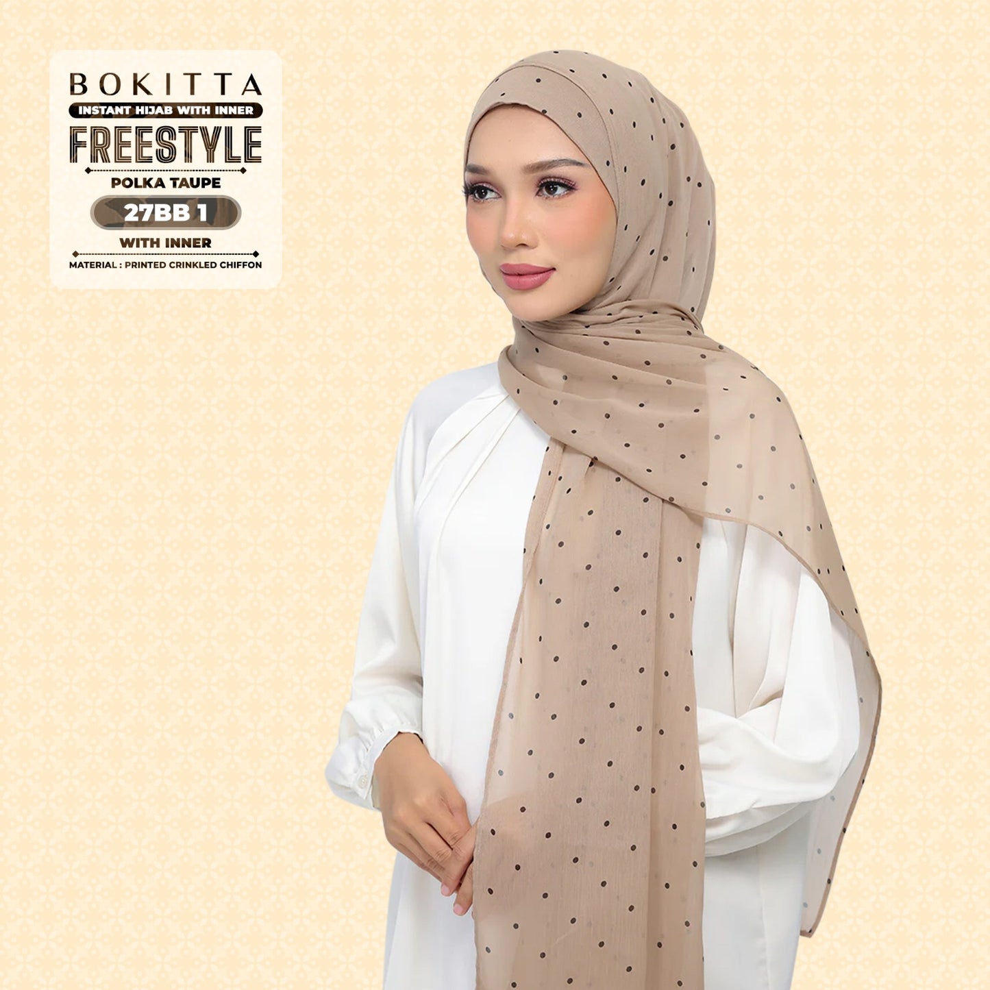 Bokitta Inspired Polka Taupe Collecion - Free Box