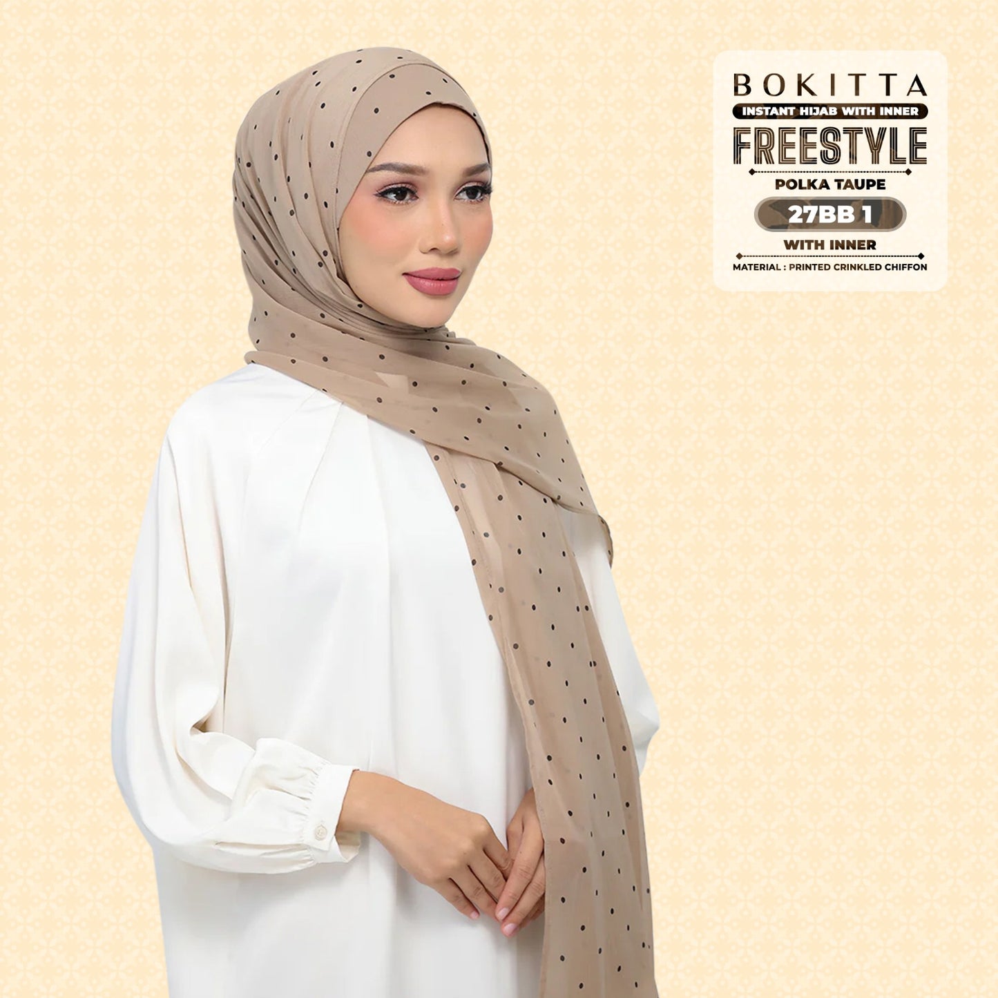 Bokitta Inspired Polka Taupe Collecion - Free Box