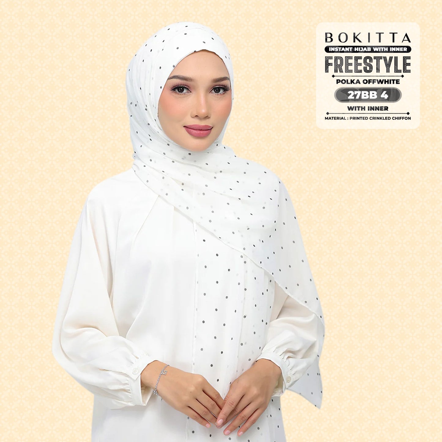 Bokitta Inspired Polka Offwhite Collecion - Free Box