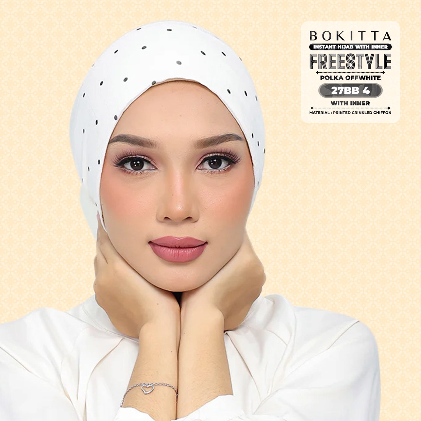 Bokitta Inspired Polka Offwhite Collecion - Free Box