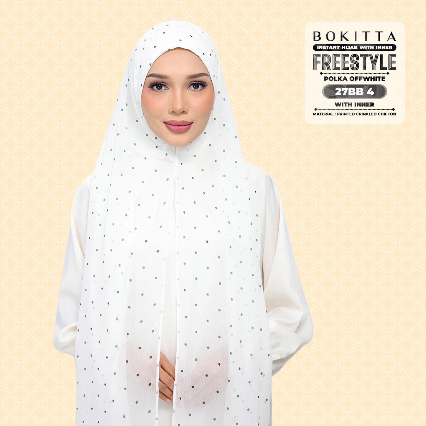 Bokitta Inspired Polka Offwhite Collecion - Free Box