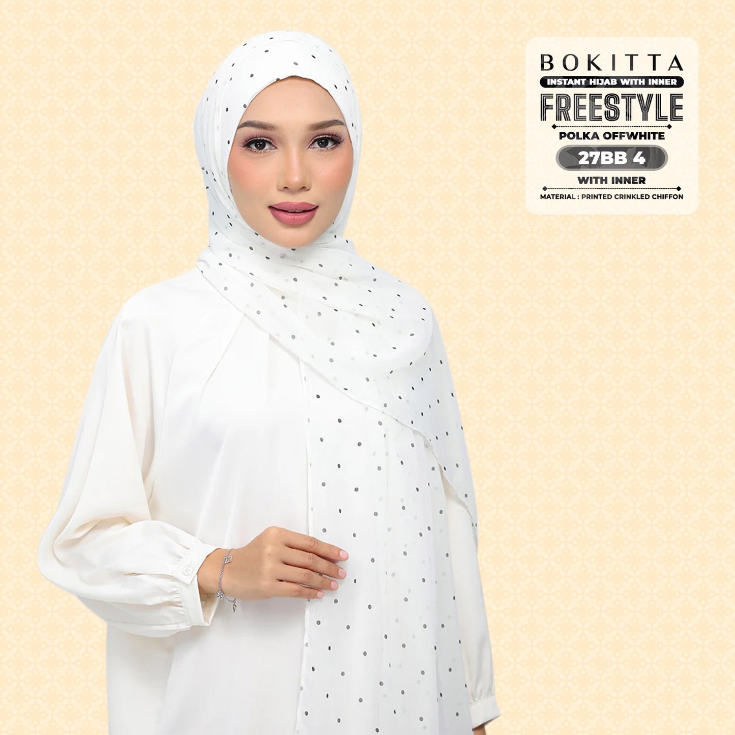 Bokitta Inspired Polka Offwhite Collecion - Free Box