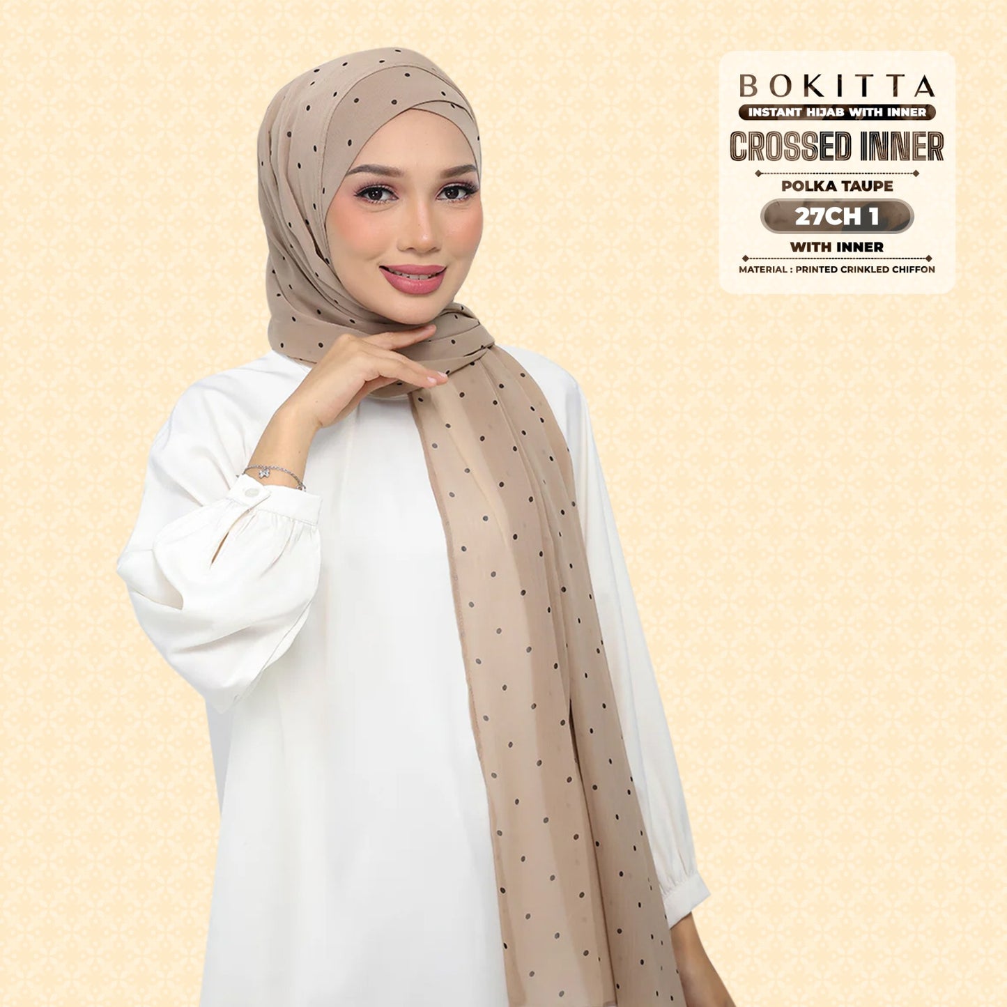 Bokitta Inspired Polka Taupe Collecion - Free Box