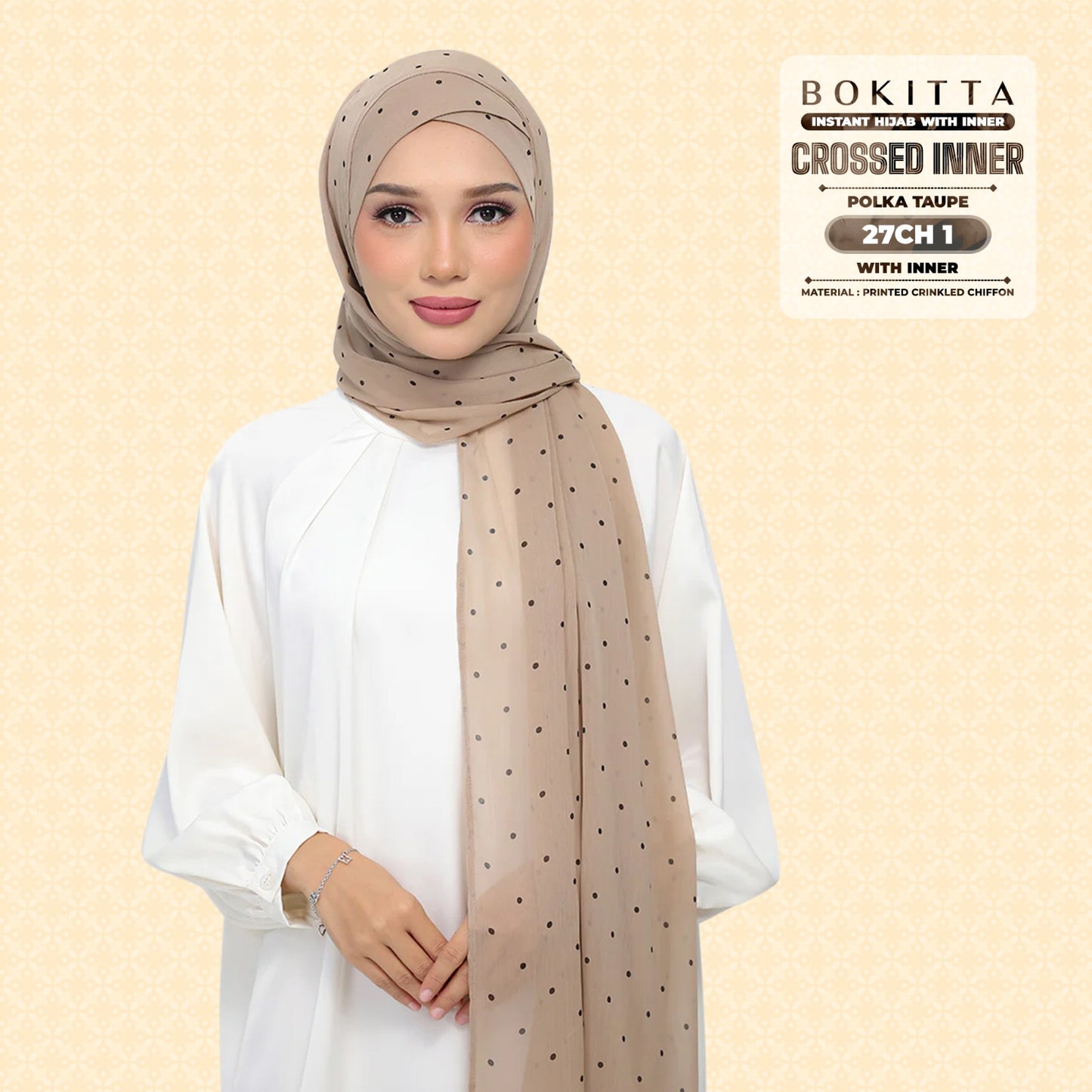 Bokitta Inspired Polka Taupe Collecion - Free Box