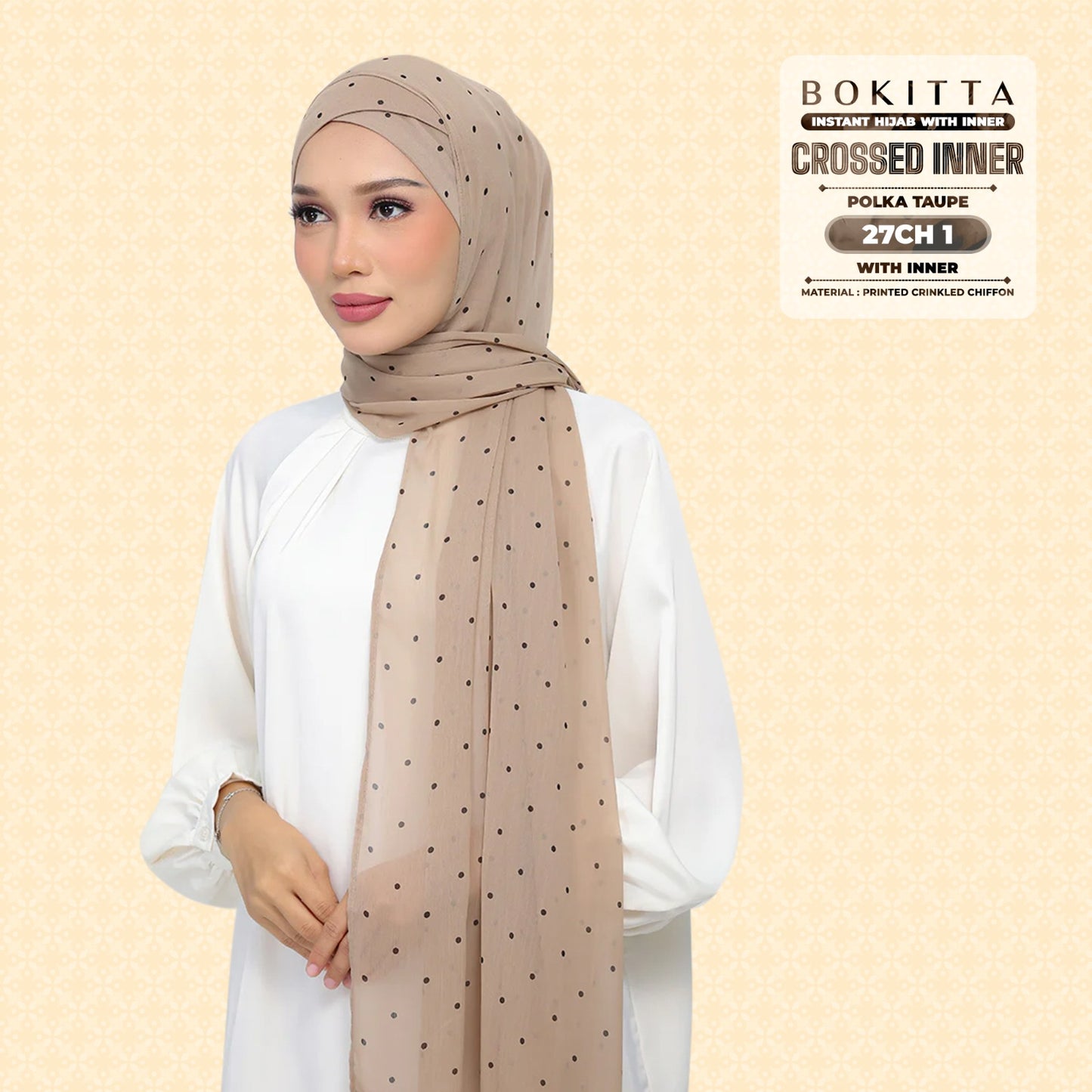 Bokitta Inspired Polka Taupe Collecion - Free Box
