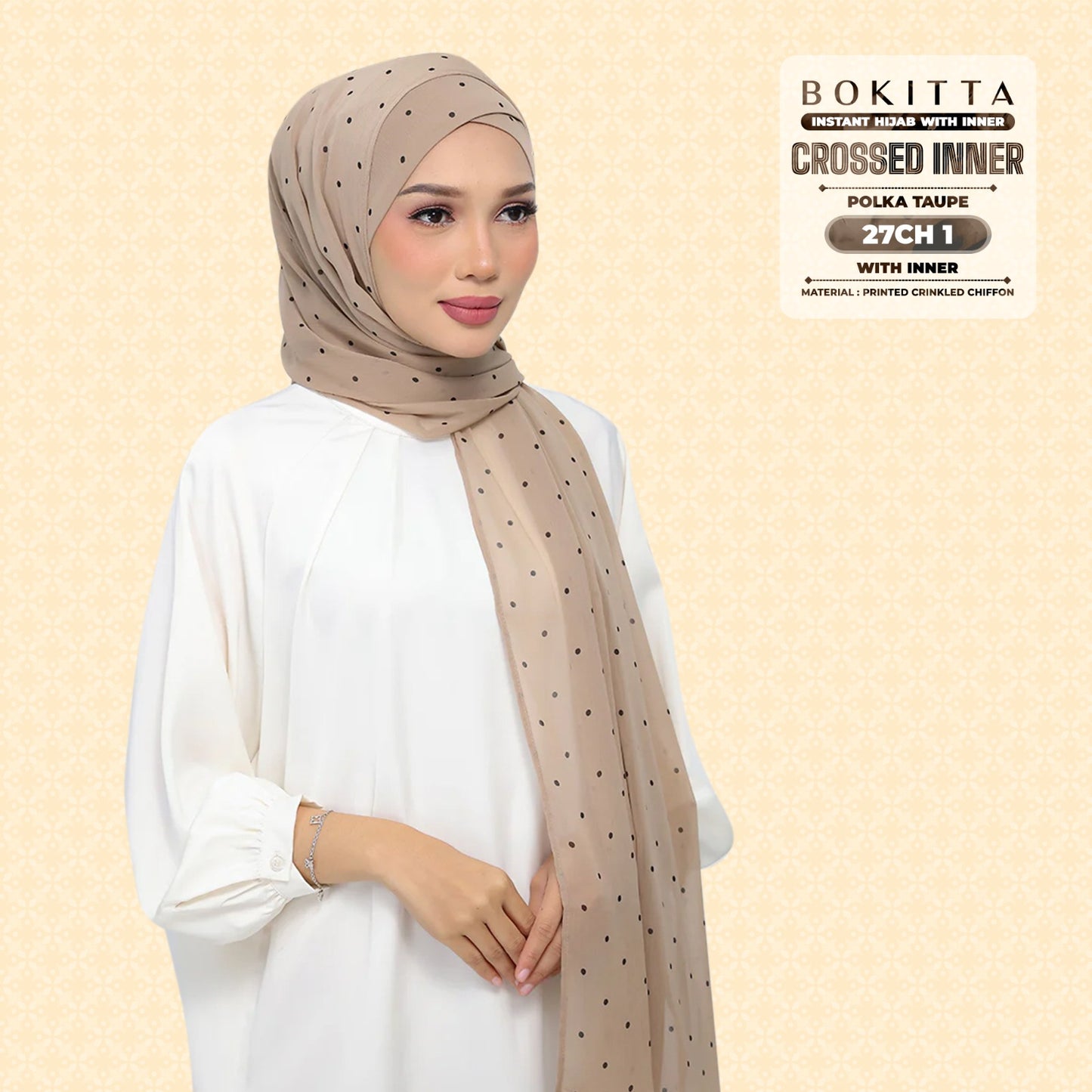 Bokitta Inspired Polka Taupe Collecion - Free Box