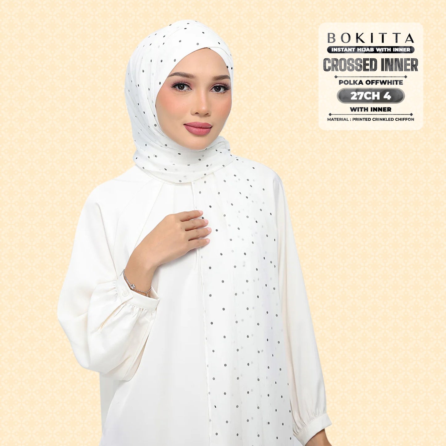 Bokitta Inspired Polka Offwhite Collecion - Free Box