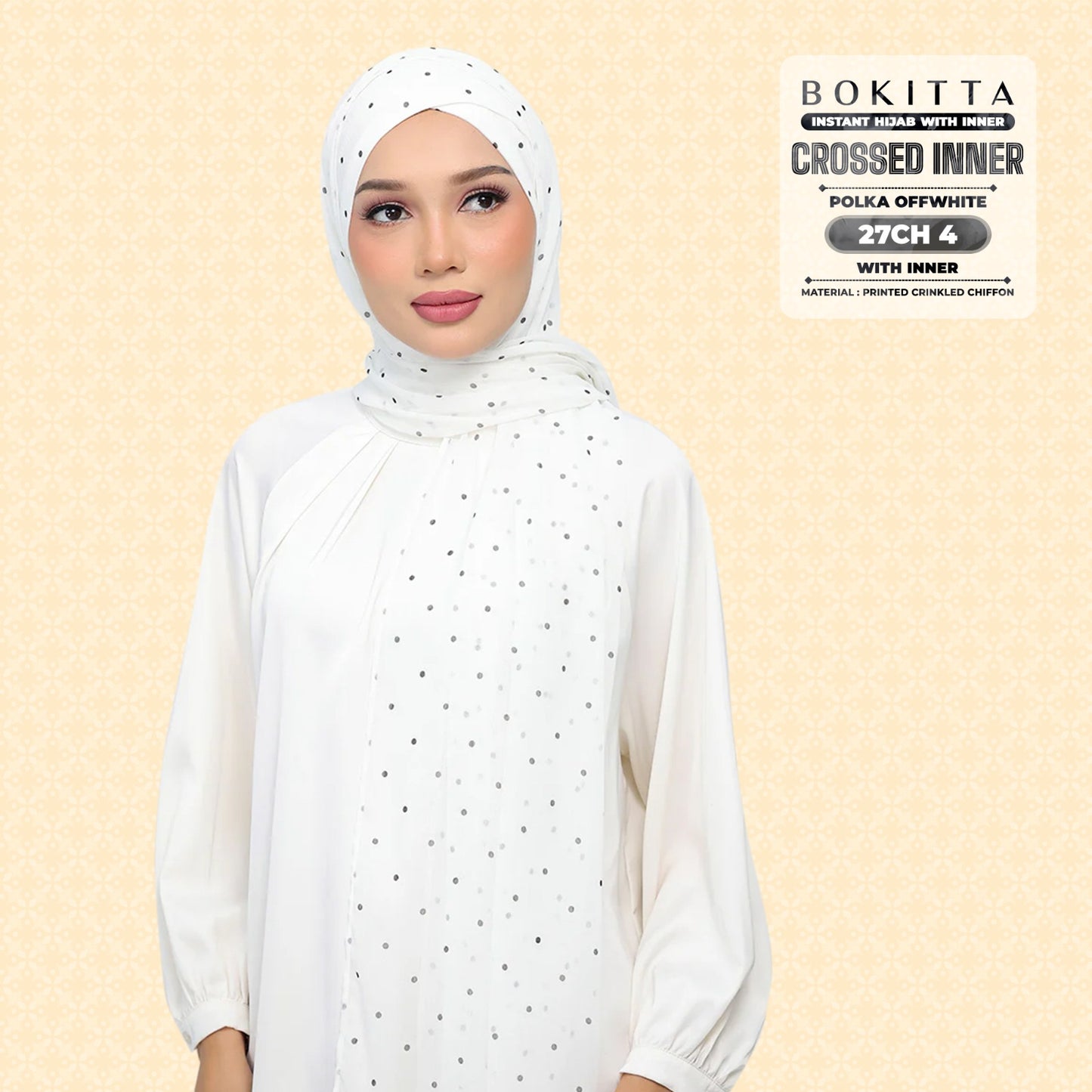 Bokitta Inspired Polka Offwhite Collecion - Free Box