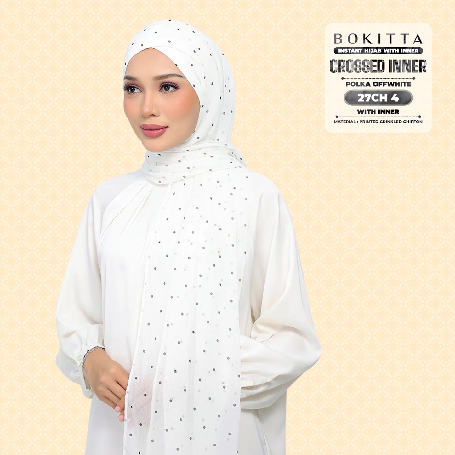 Bokitta Inspired Polka Offwhite Collecion - Free Box