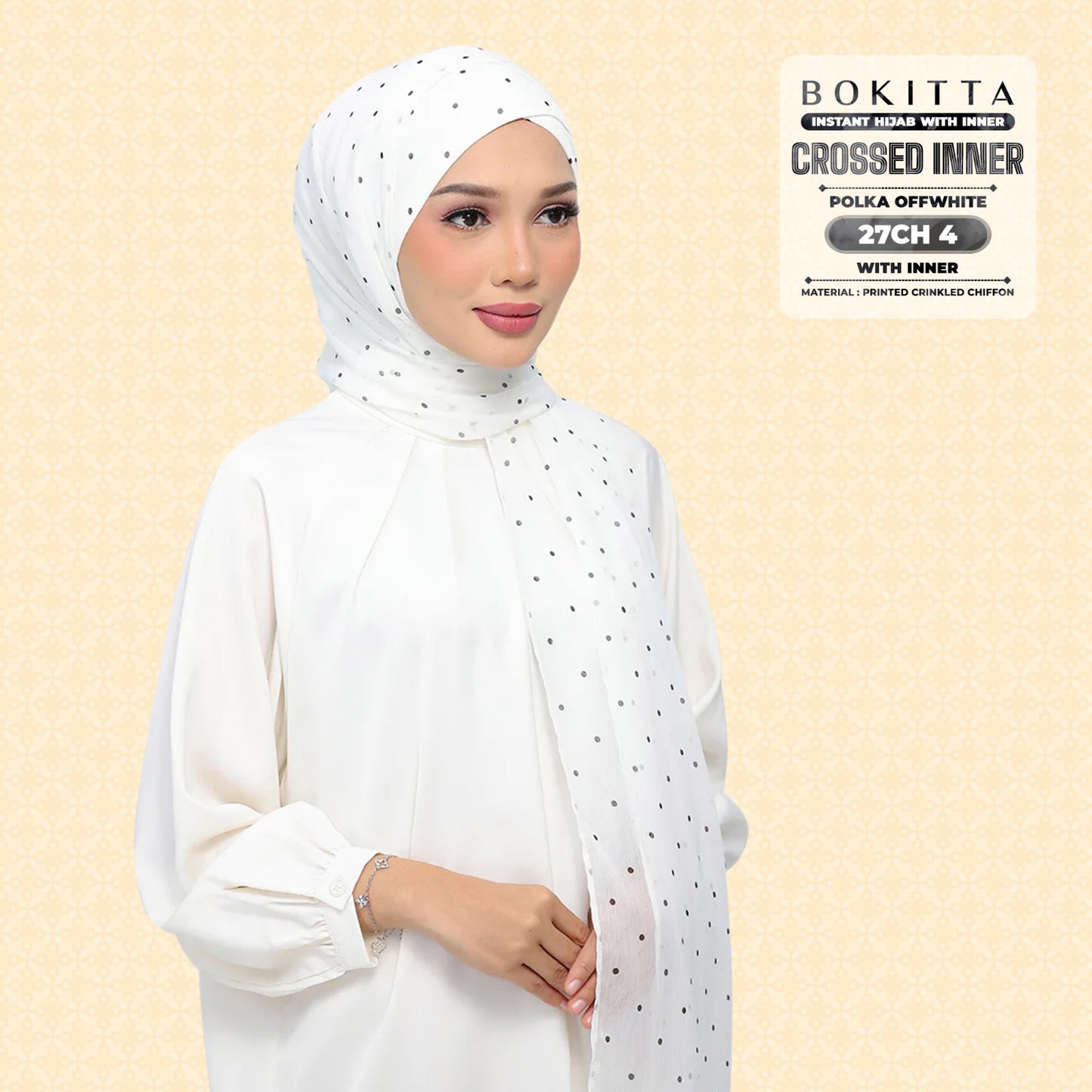 Bokitta Inspired Polka Offwhite Collecion - Free Box
