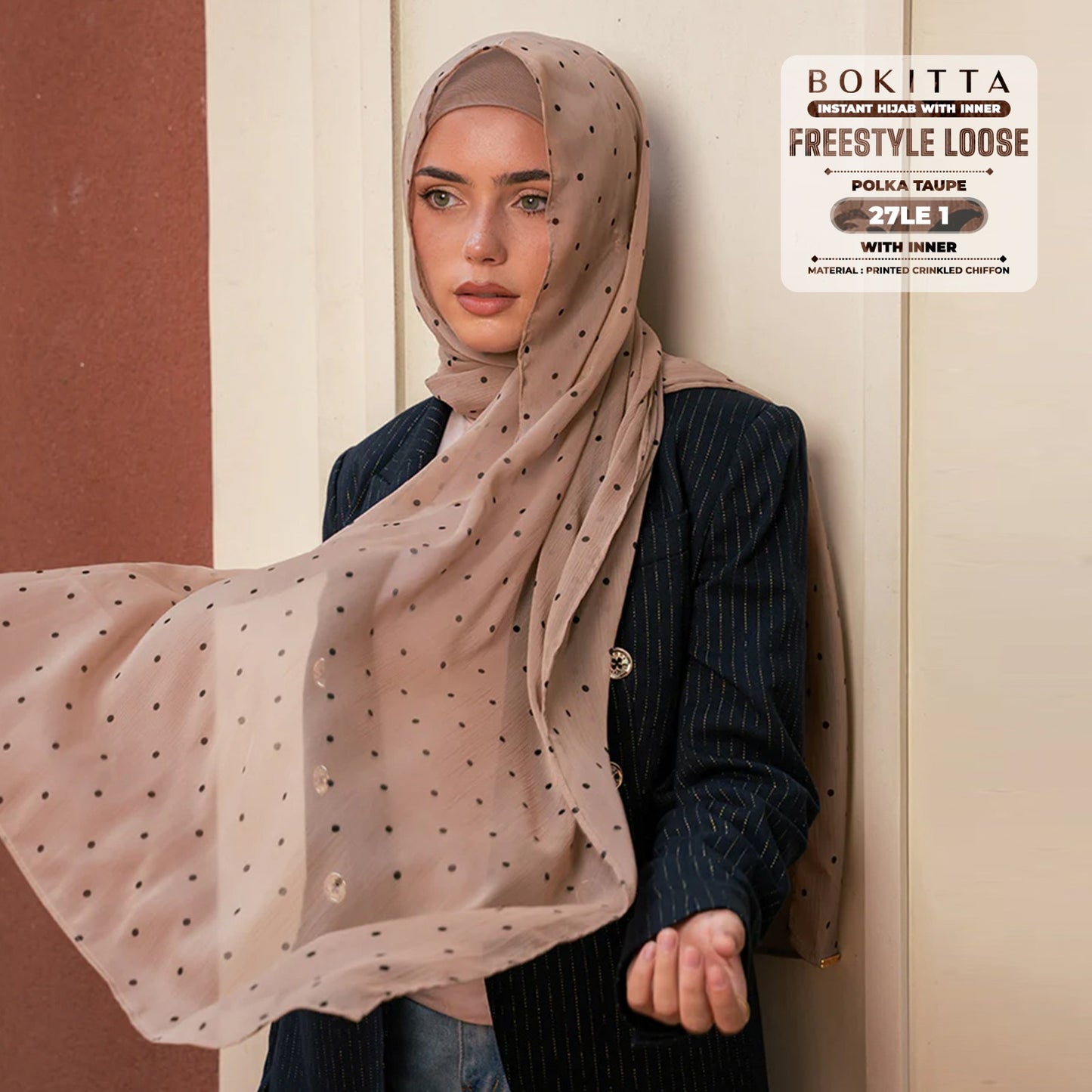 Bokitta Inspired Polka Taupe Collecion - Free Box