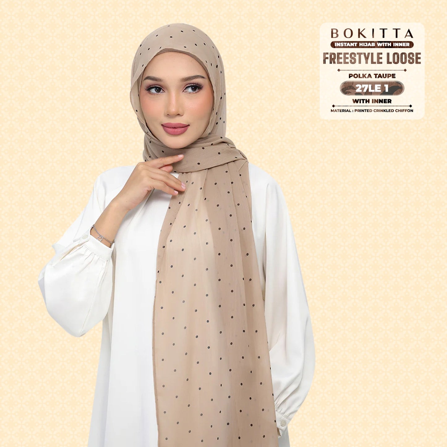Bokitta Inspired Polka Taupe Collecion - Free Box