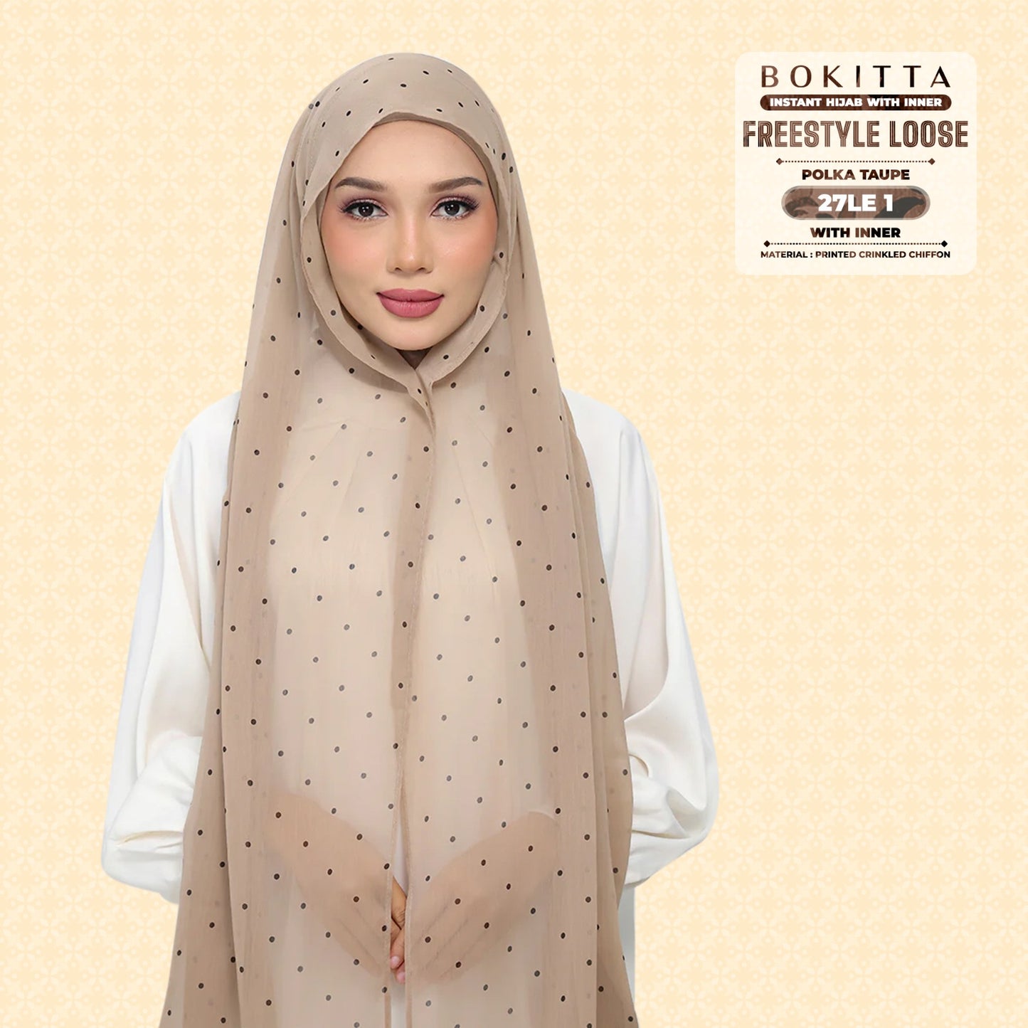 Bokitta Inspired Polka Taupe Collecion - Free Box