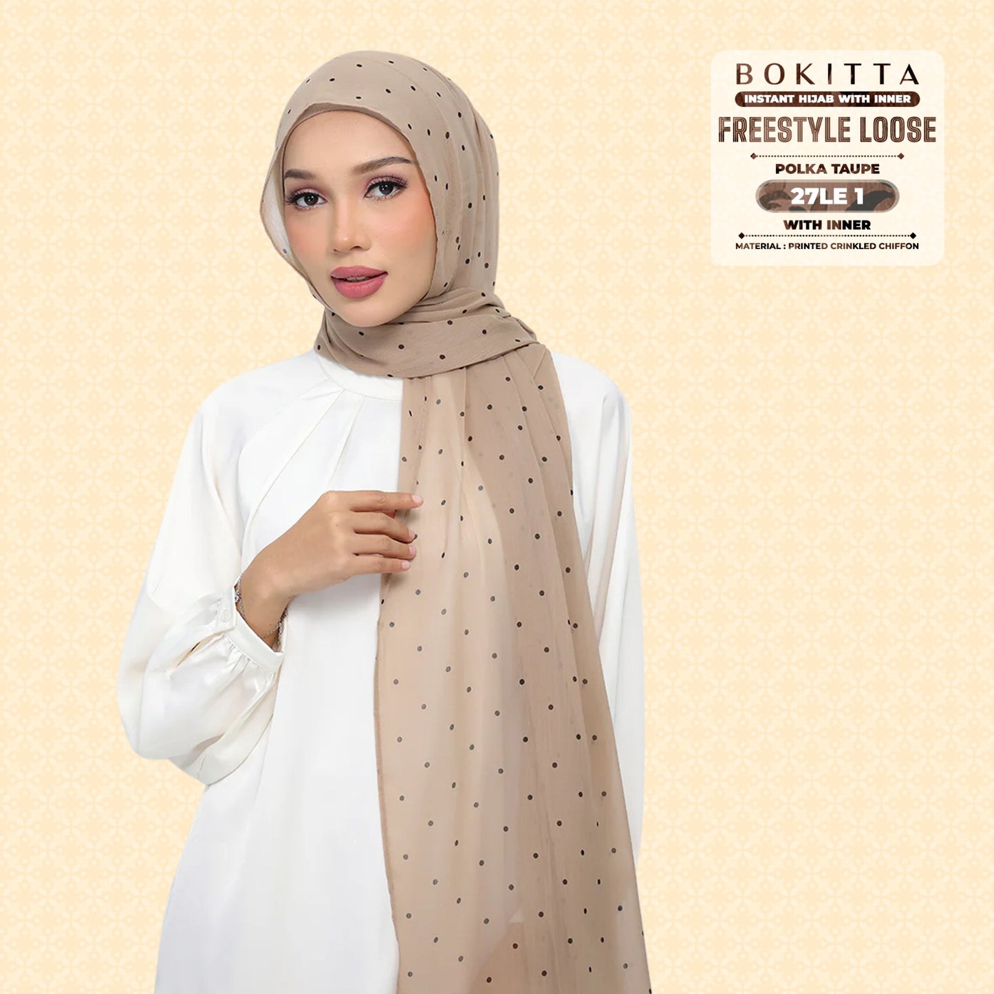 Bokitta Inspired Polka Taupe Collecion - Free Box