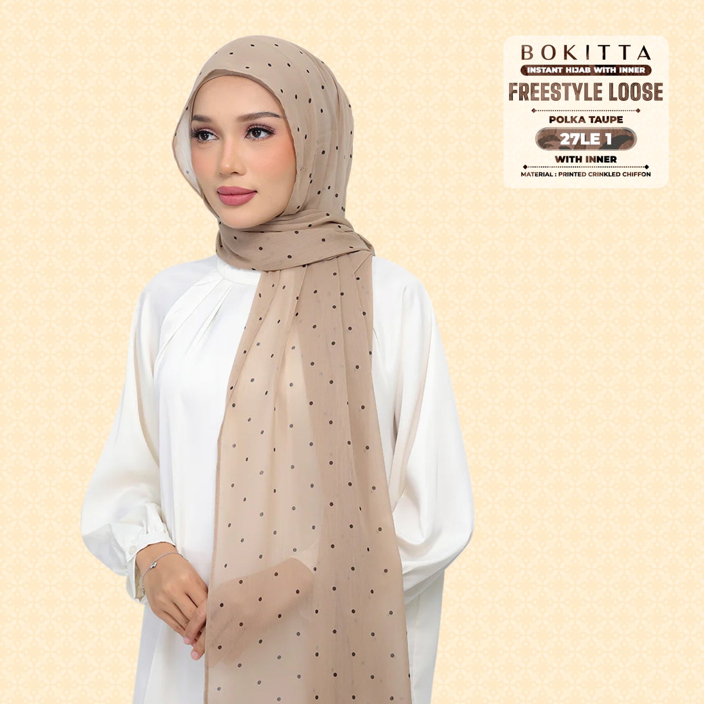 Bokitta Inspired Polka Taupe Collecion - Free Box