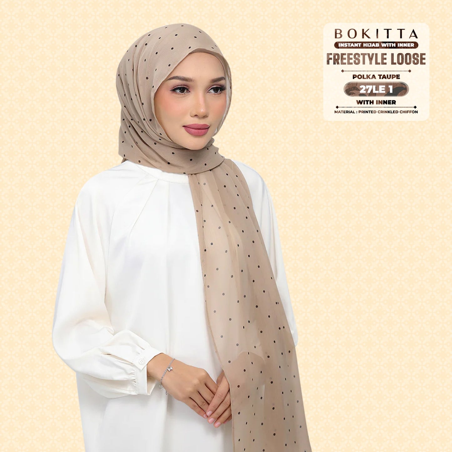 Bokitta Inspired Polka Taupe Collecion - Free Box