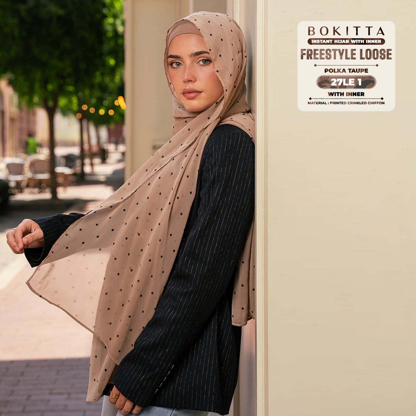 Bokitta Inspired Polka Taupe Collecion - Free Box