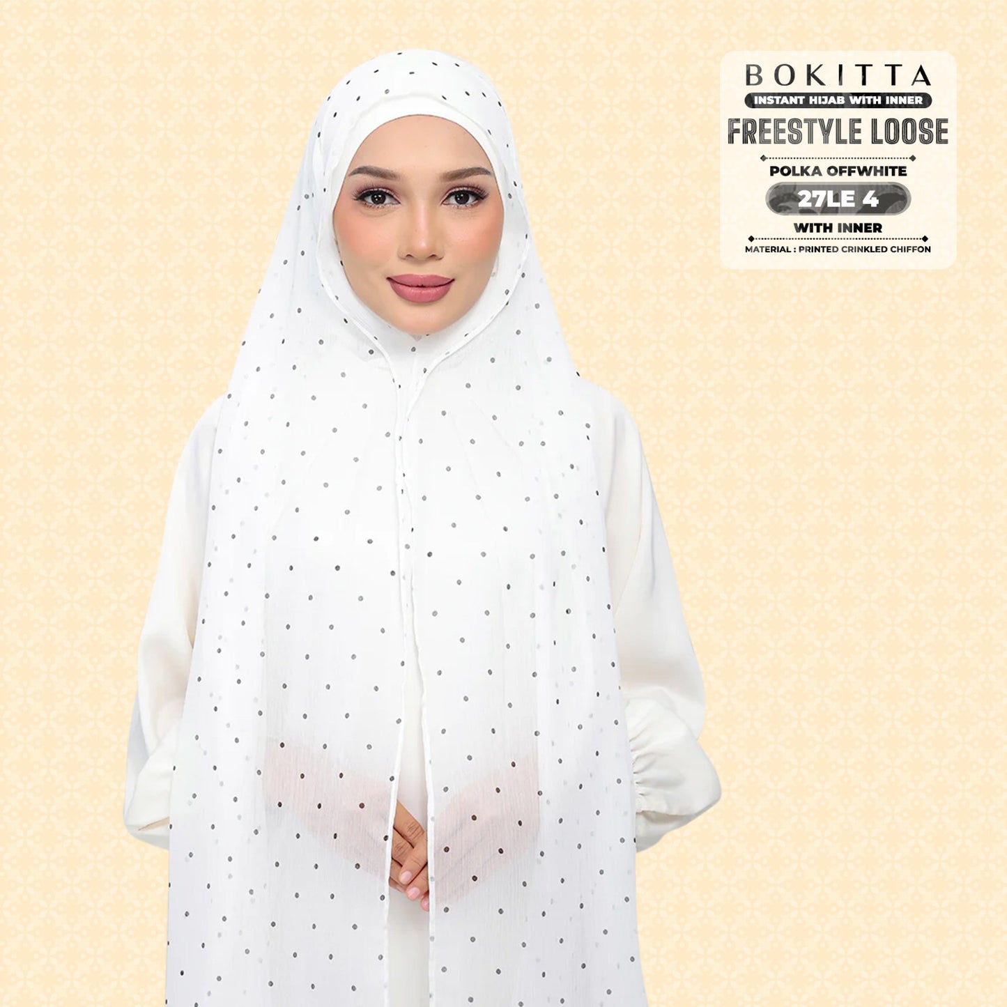Bokitta Inspired Polka Offwhite Collecion - Free Box