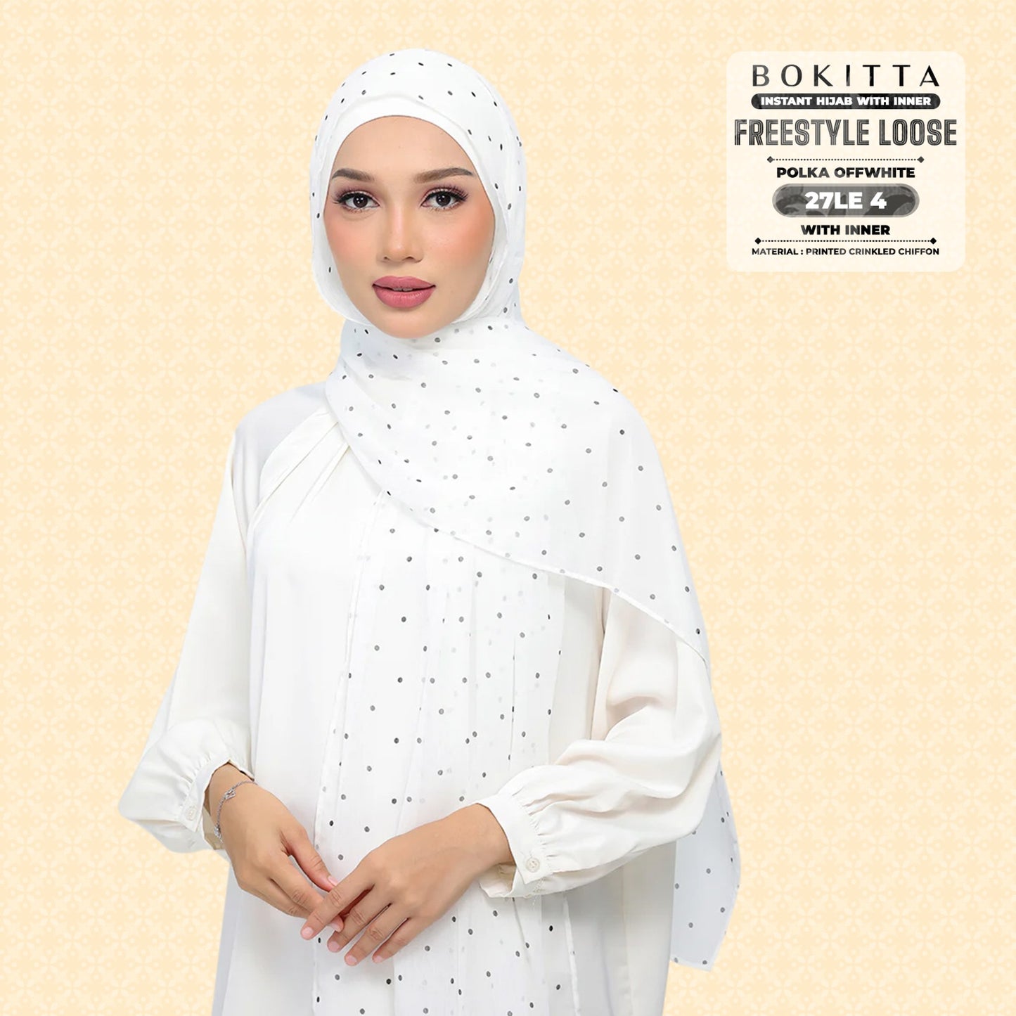 Bokitta Inspired Polka Offwhite Collecion - Free Box