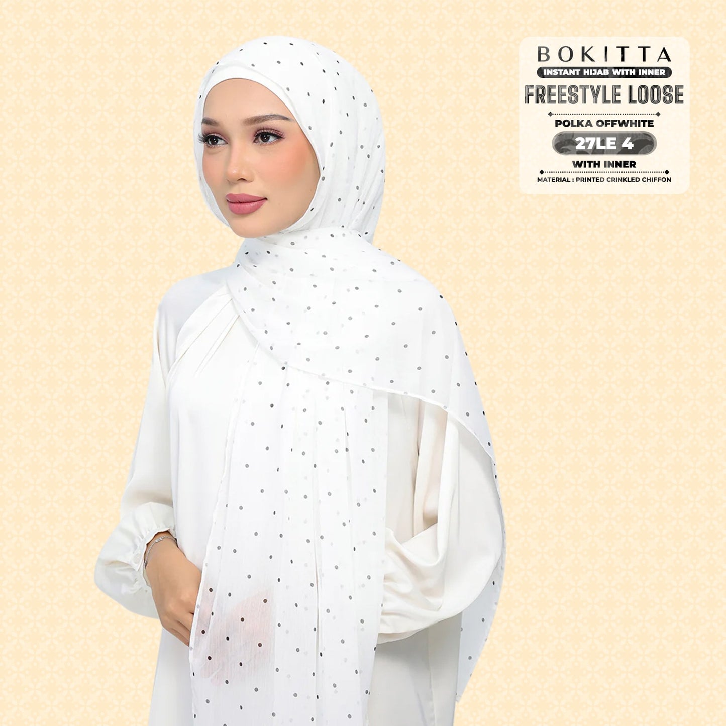 Bokitta Inspired Polka Offwhite Collecion - Free Box
