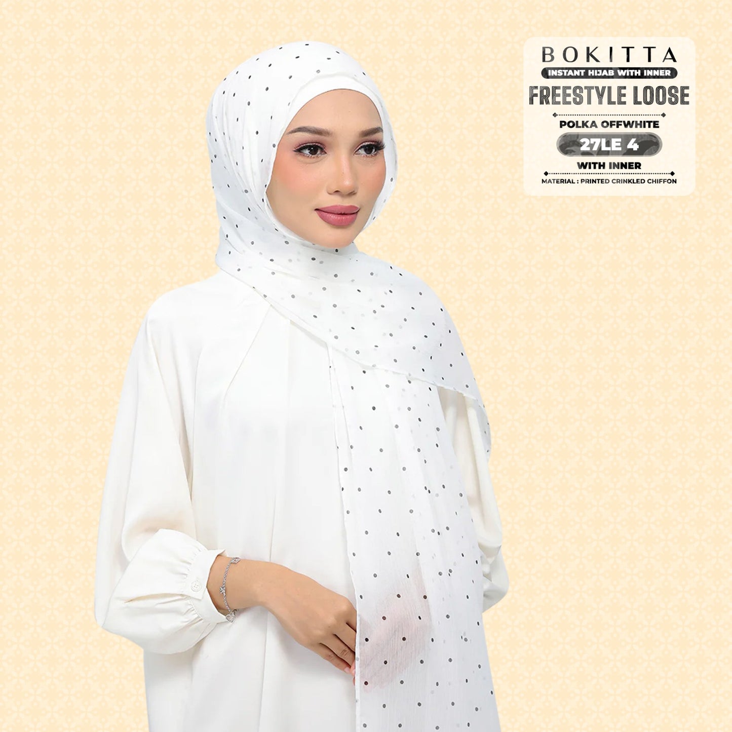 Bokitta Inspired Polka Offwhite Collecion - Free Box