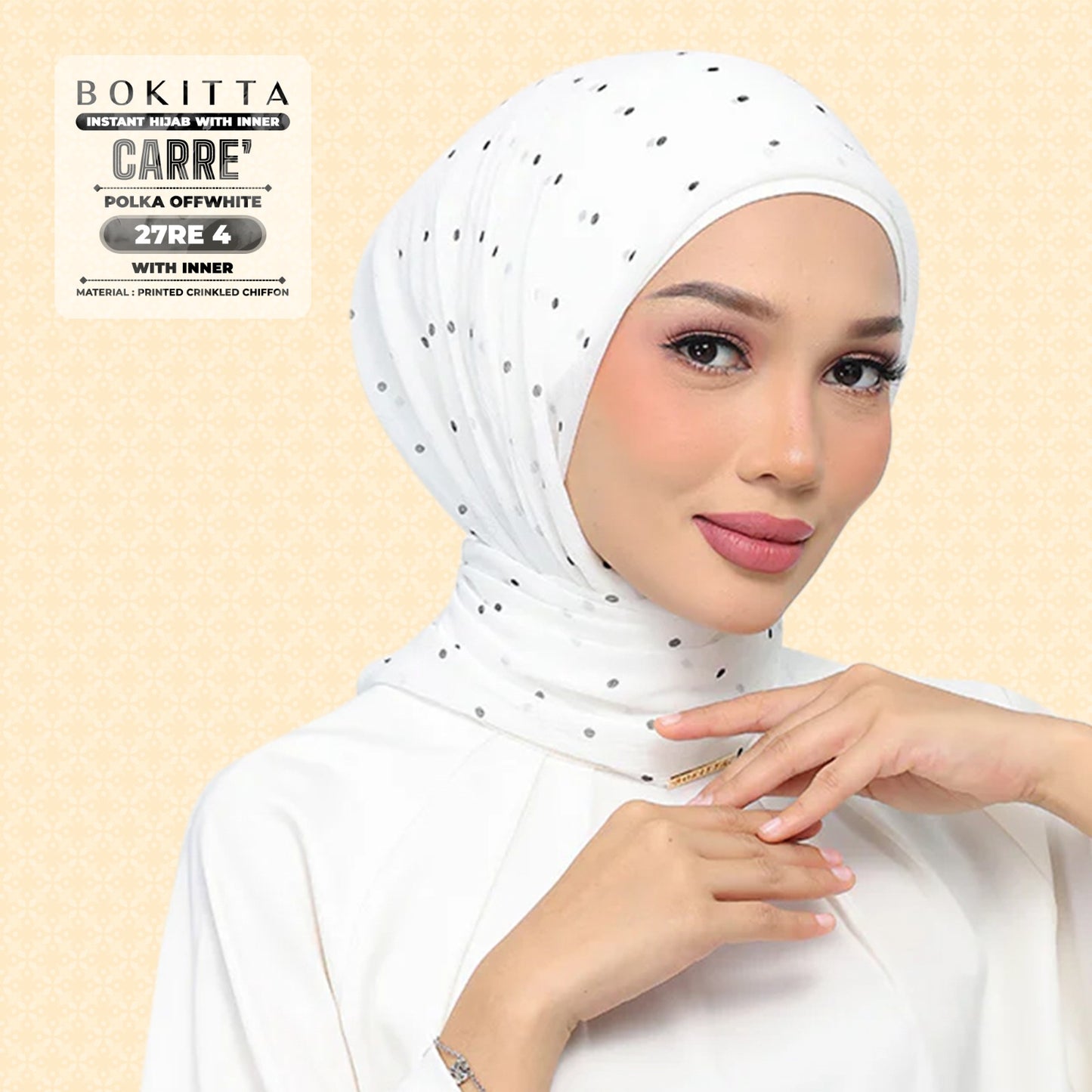 Bokitta Inspired Polka Offwhite Collecion - Free Box