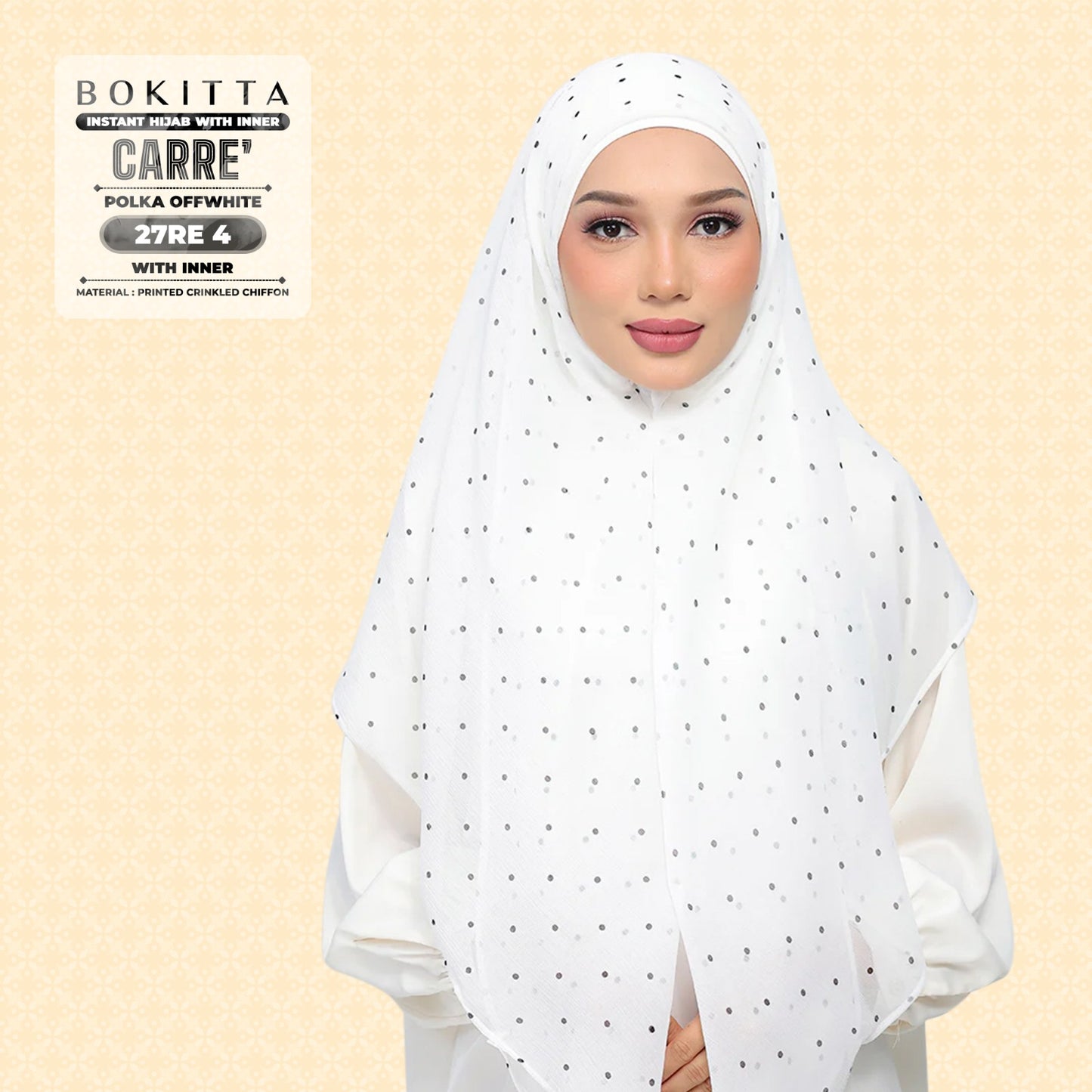Bokitta Inspired Polka Offwhite Collecion - Free Box