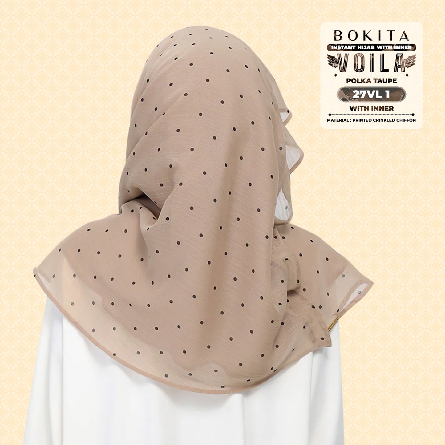 Bokitta Inspired Polka Taupe Collecion - Free Box