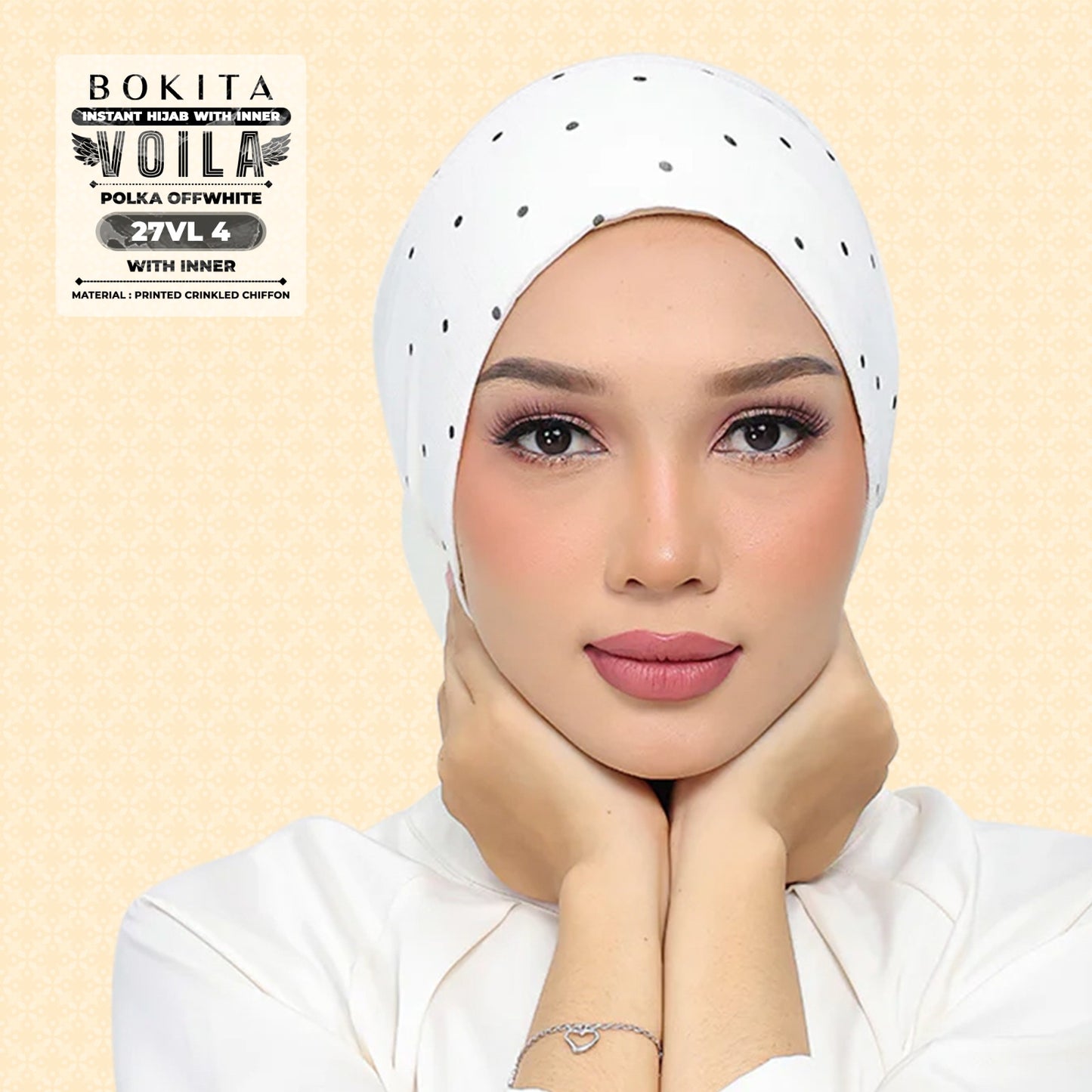 Bokitta Inspired Polka Offwhite Collecion - Free Box