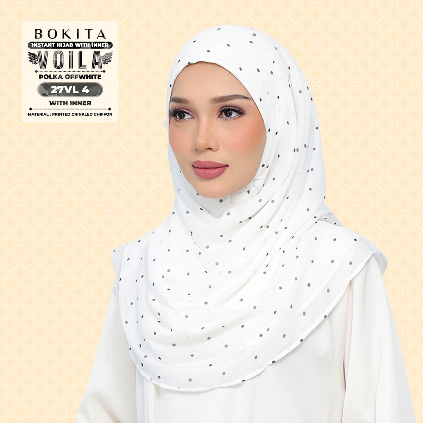 Bokitta Inspired Polka Offwhite Collecion - Free Box
