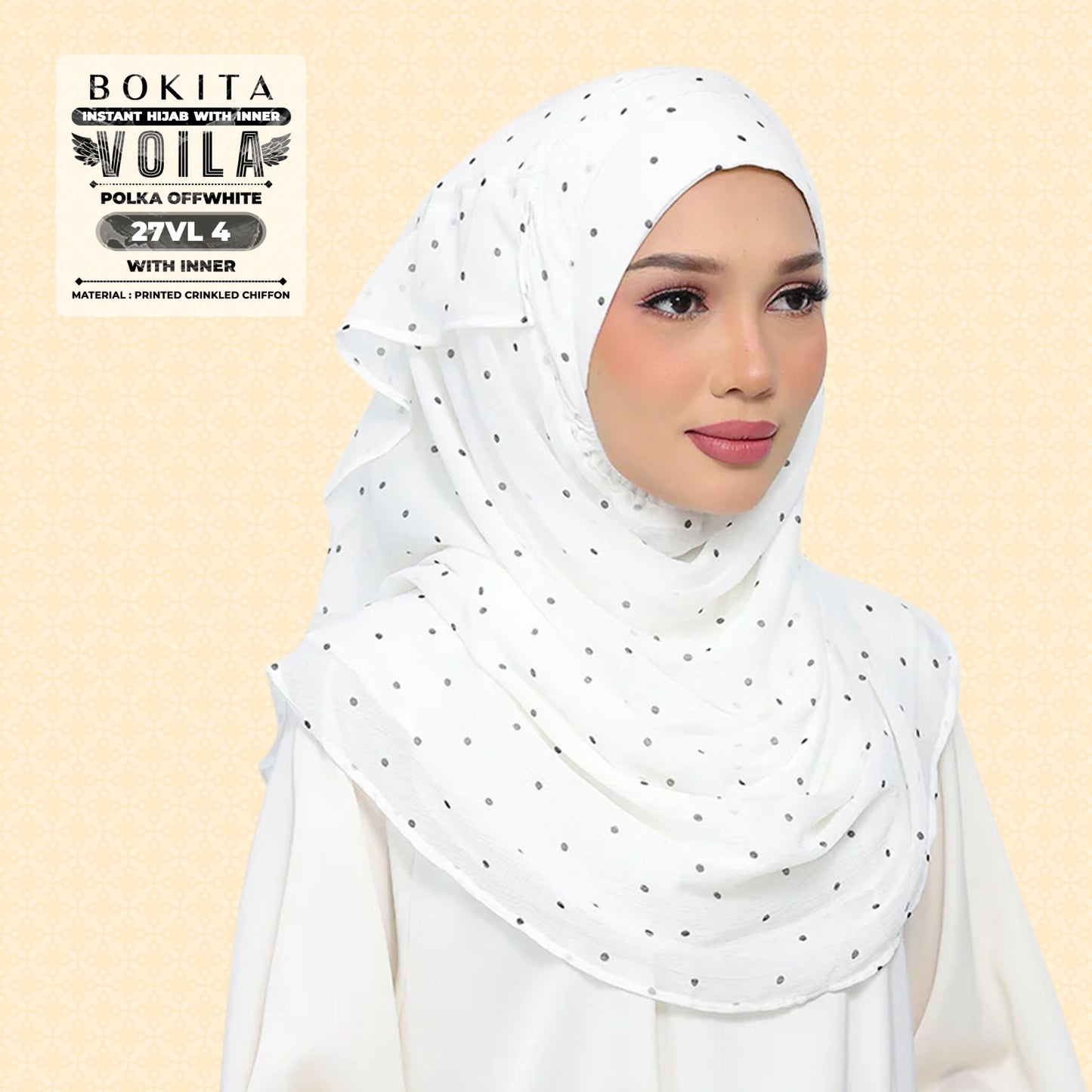 Bokitta Inspired Polka Offwhite Collecion - Free Box
