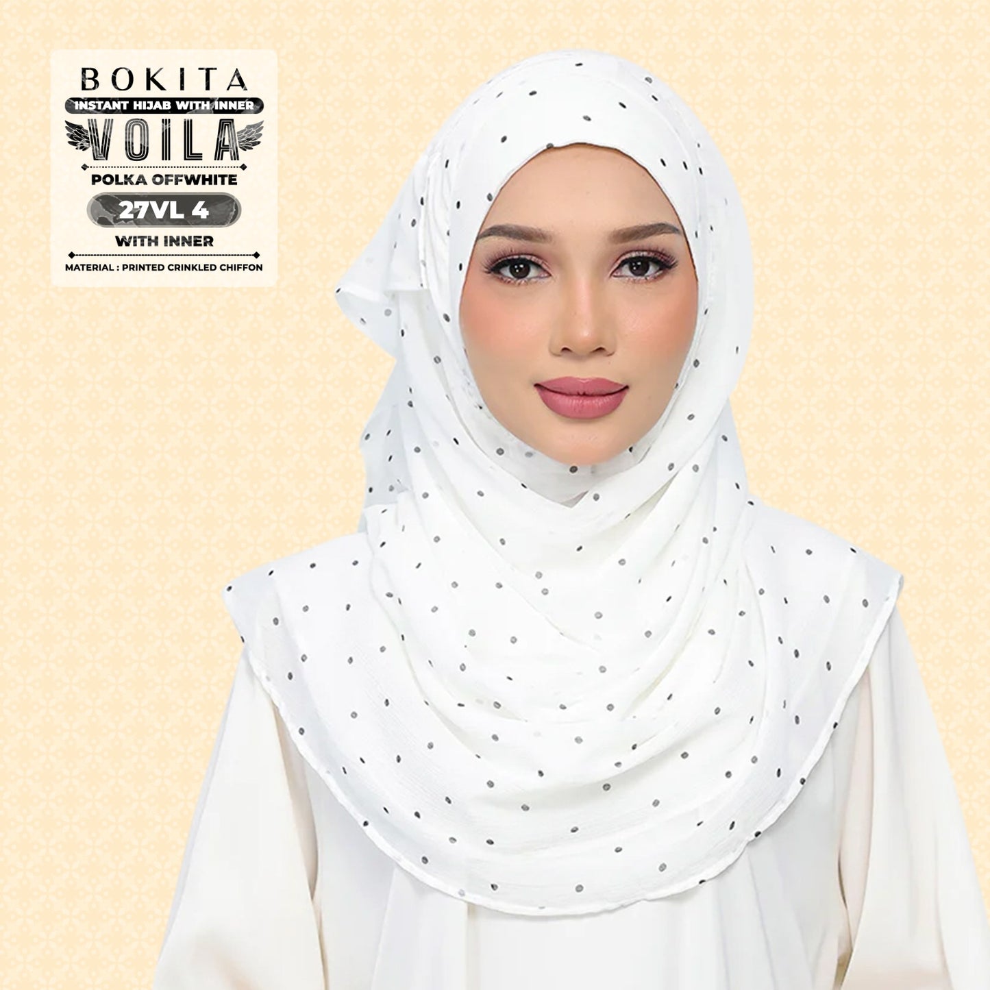 Bokitta Inspired Polka Offwhite Collecion - Free Box