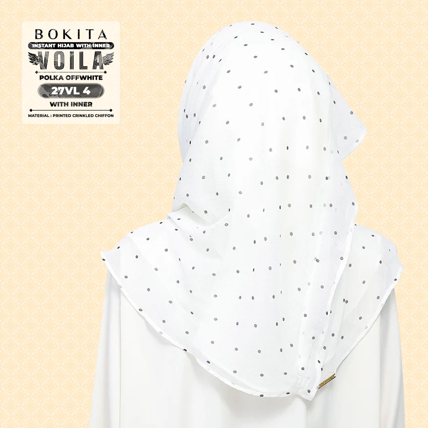 Bokitta Inspired Polka Offwhite Collecion - Free Box