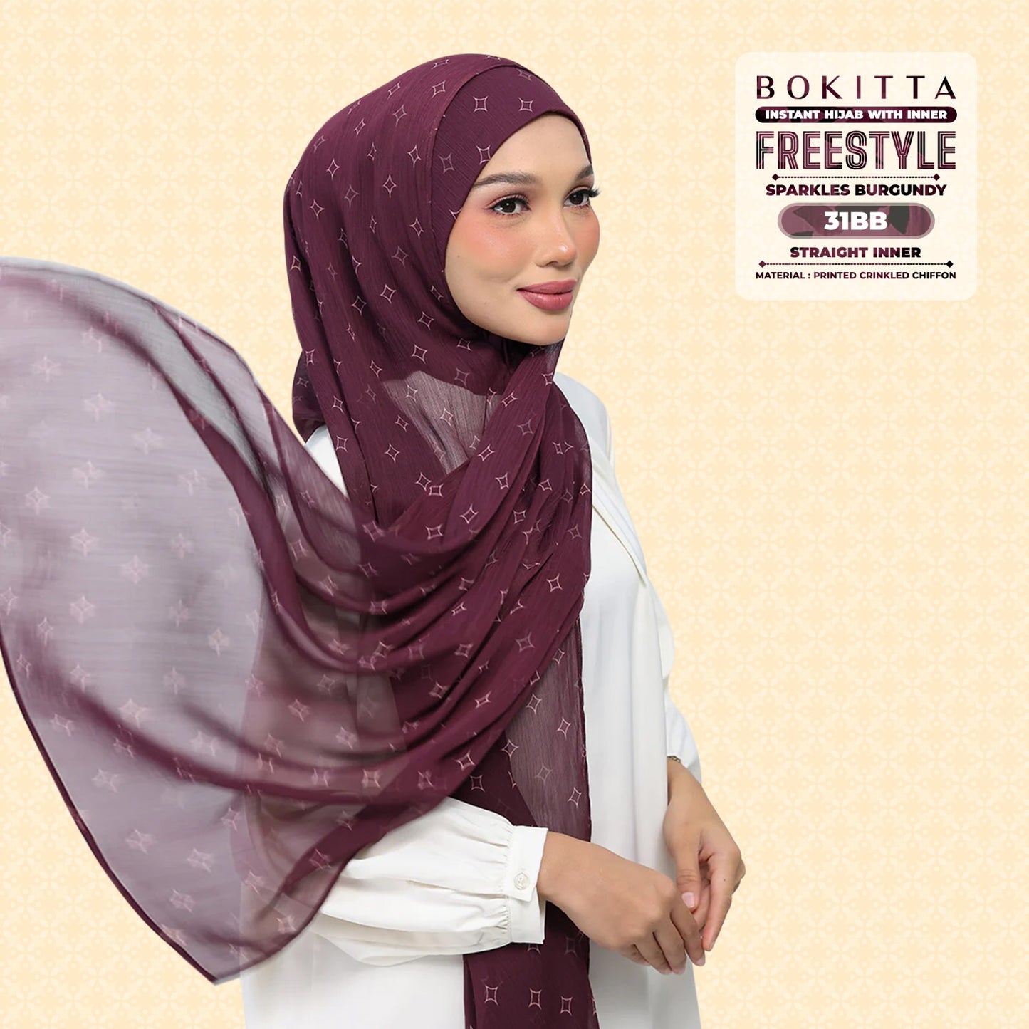 Bokitta Inspired Sparkle Burgundi Collecion (31BB) - Free Box