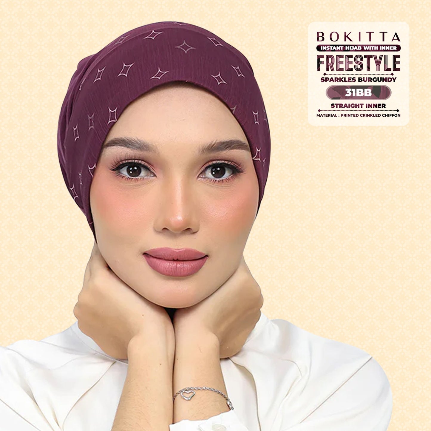 Bokitta Inspired Sparkle Burgundi Collecion (31BB) - Free Box