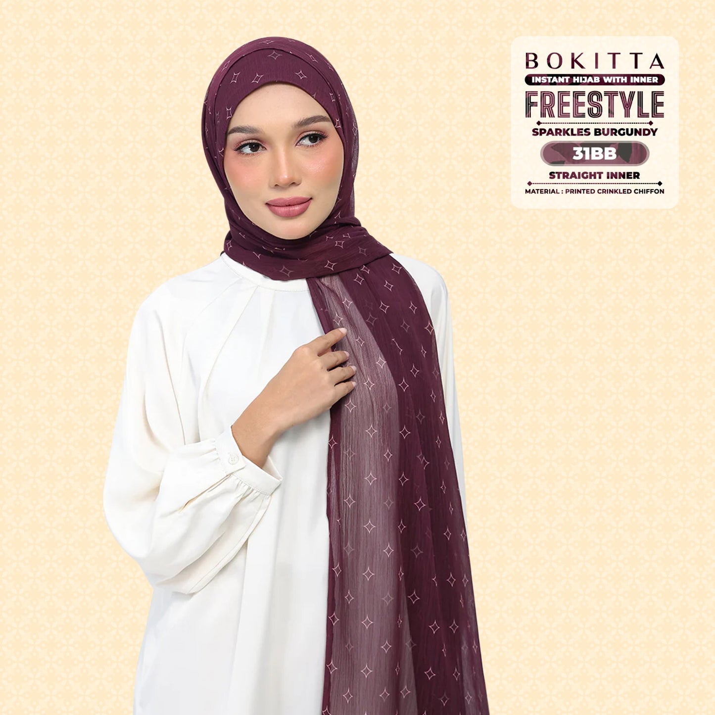 Bokitta Inspired Sparkle Burgundi Collecion (31BB) - Free Box