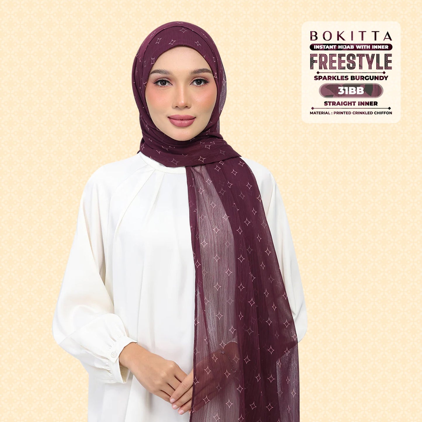 Bokitta Inspired Sparkle Burgundi Collecion (31BB) - Free Box
