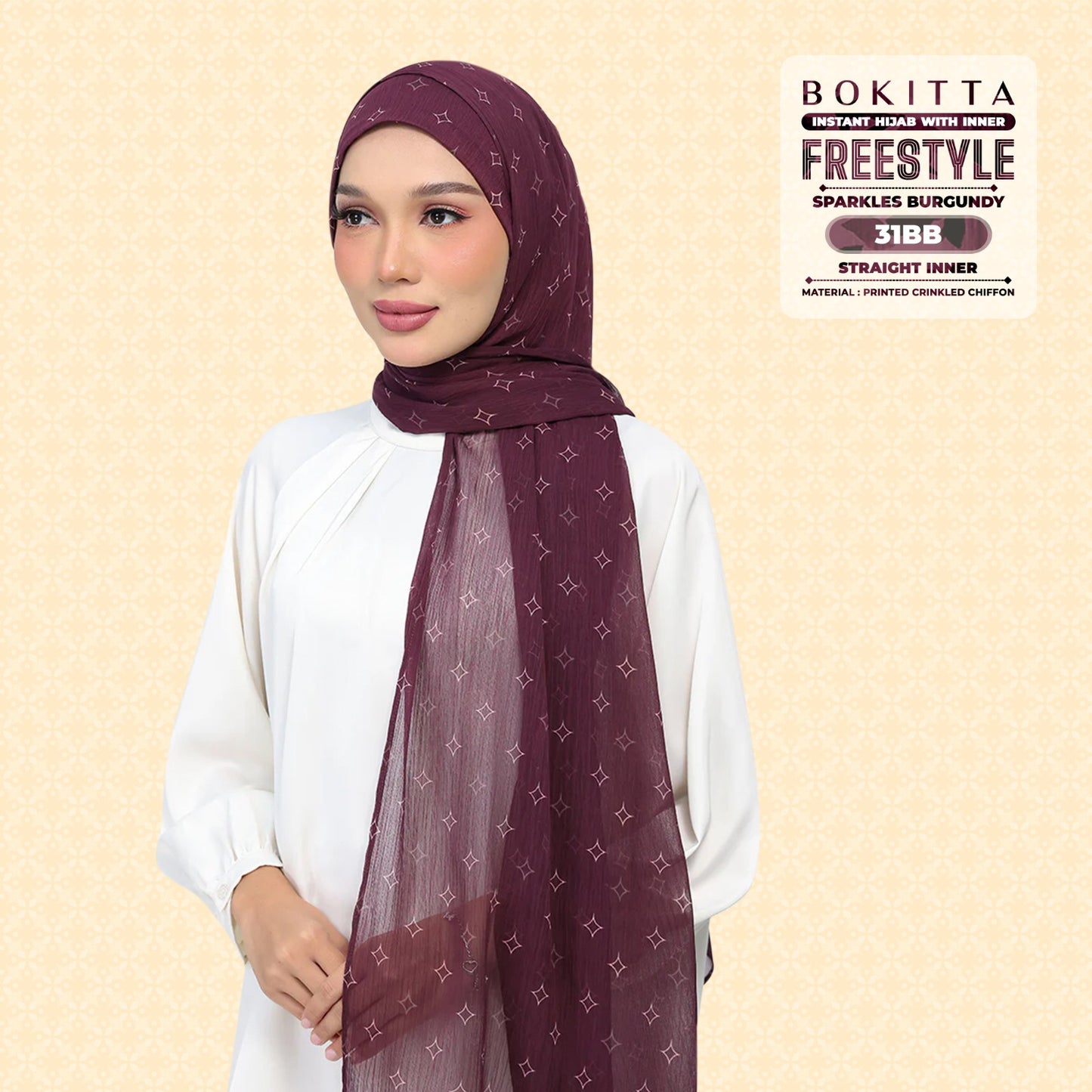 Bokitta Inspired Sparkle Burgundi Collecion (31BB) - Free Box