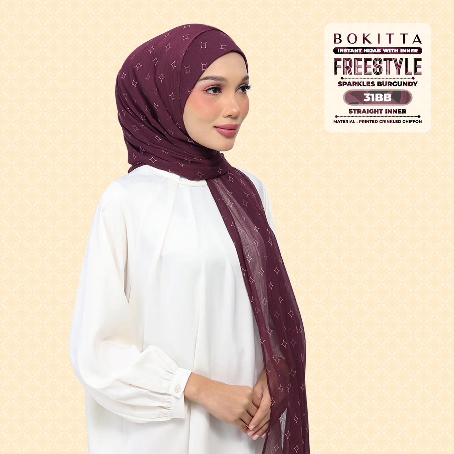 Bokitta Inspired Sparkle Burgundi Collecion (31BB) - Free Box