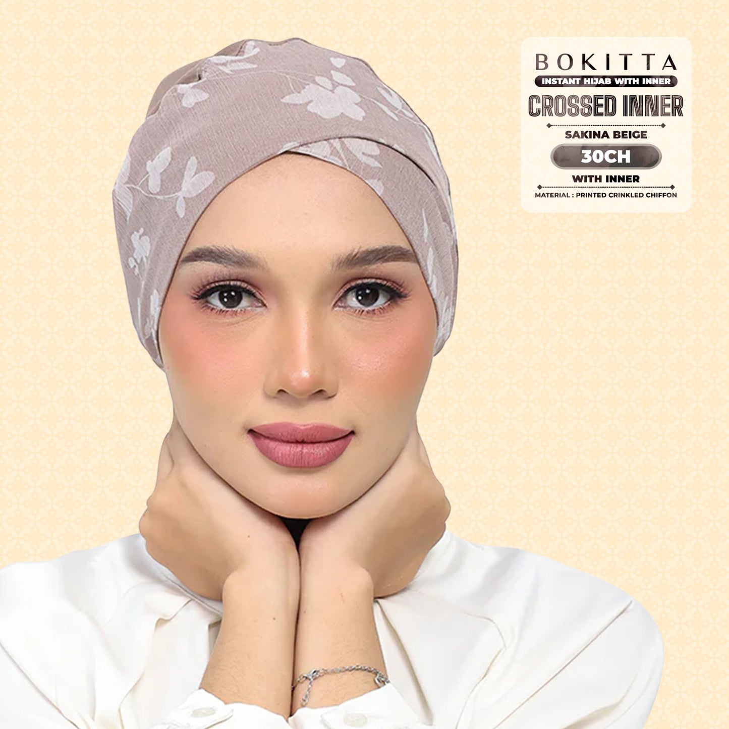 Bokitta Inspired Sakina Beige Collecion (30BB) - Free Box