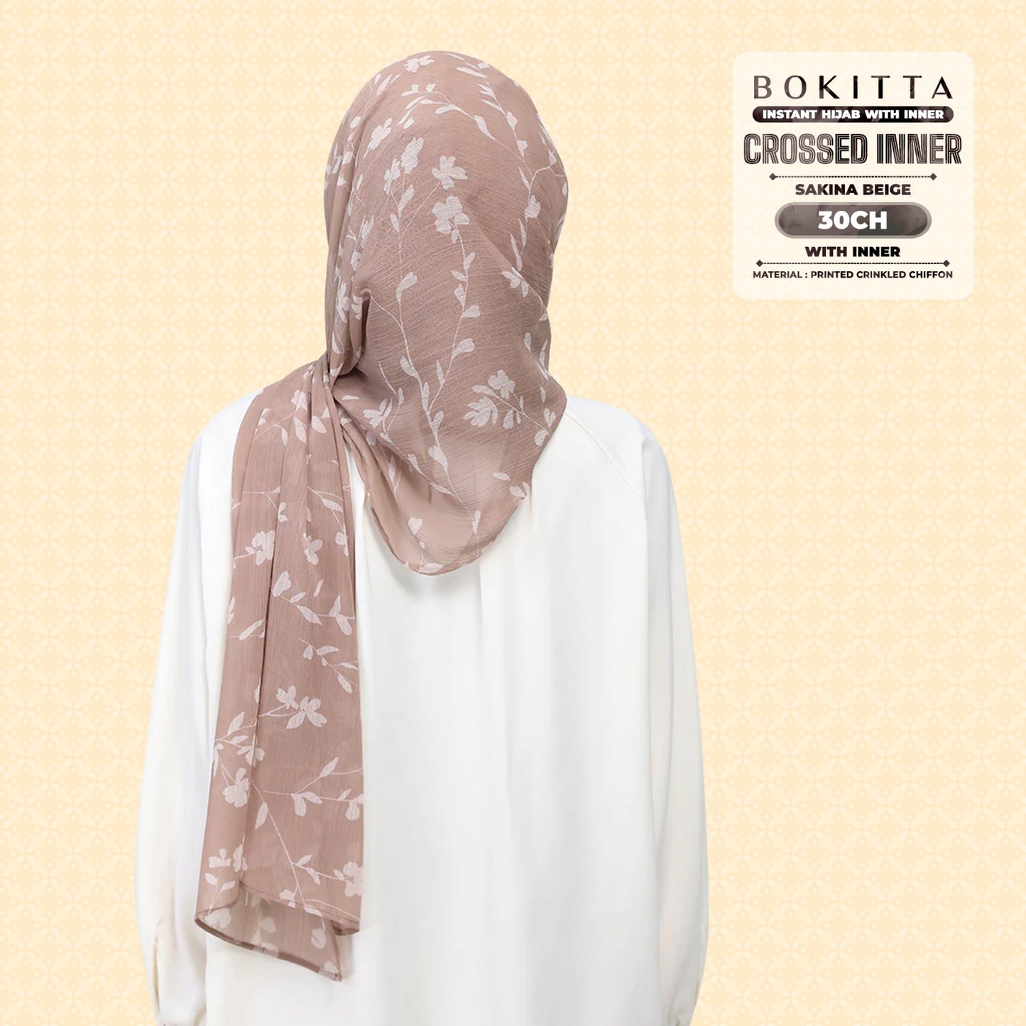 Bokitta Inspired Sakina Beige Collecion (30BB) - Free Box