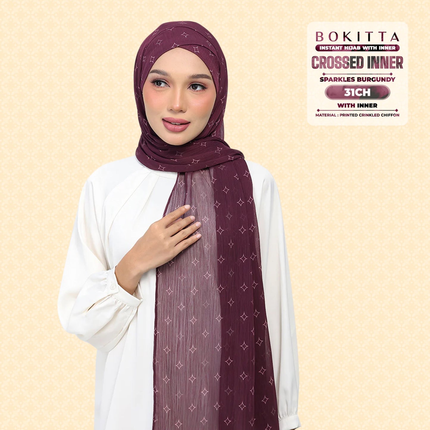 Bokitta Inspired Sparkle Burgundi Collecion (31BB) - Free Box