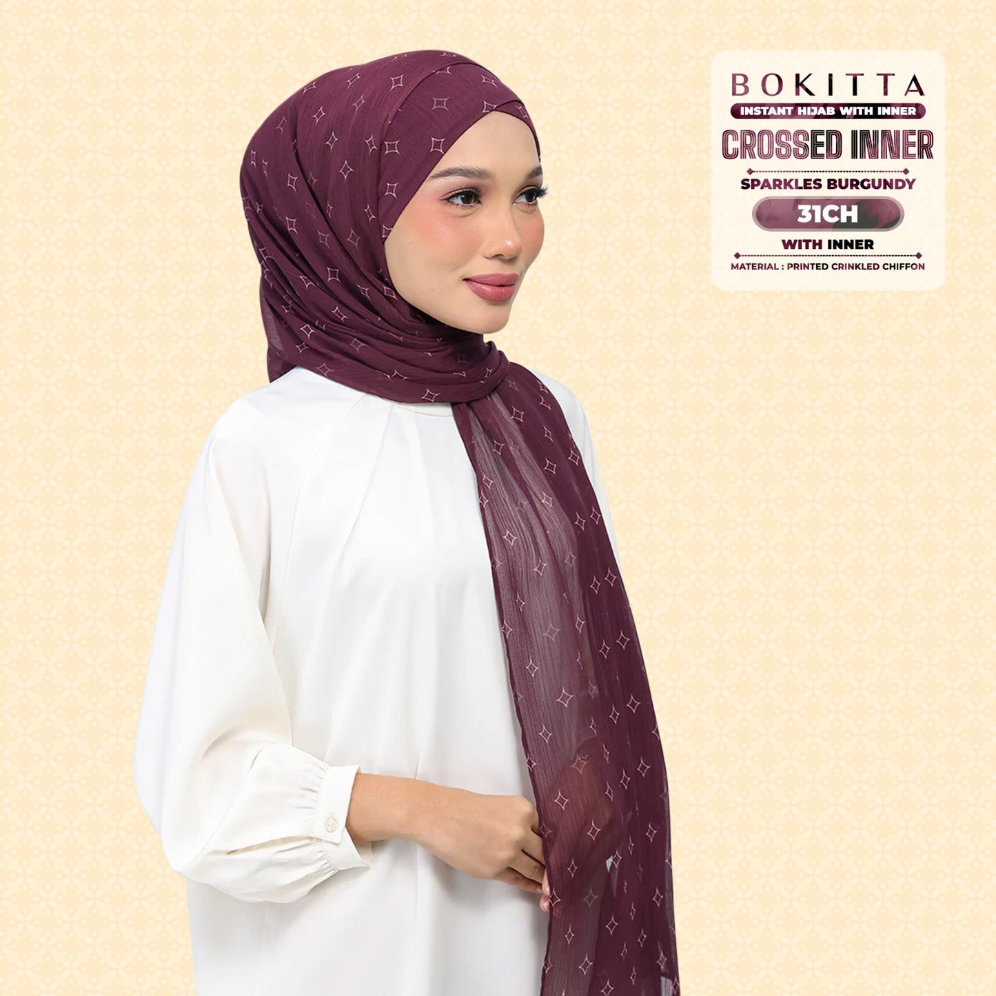 Bokitta Inspired Sparkle Burgundi Collecion (31BB) - Free Box