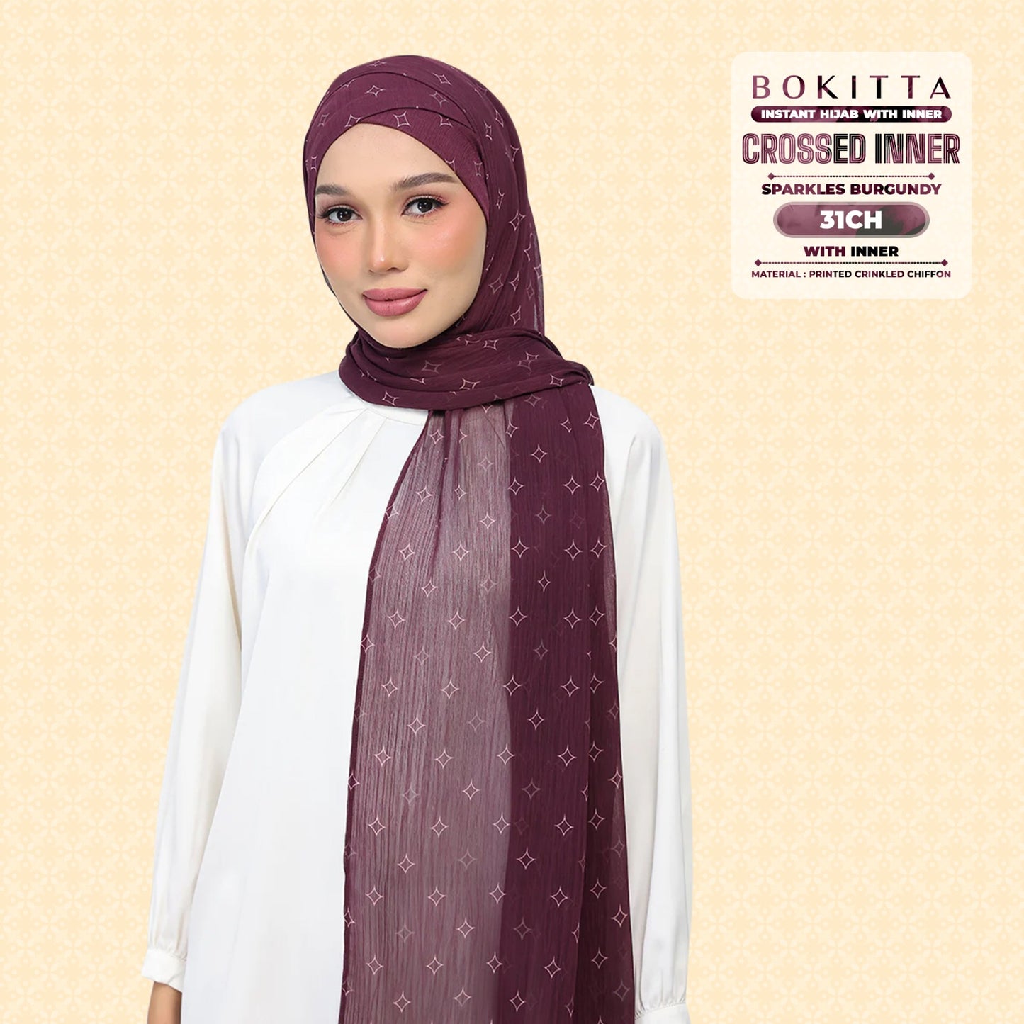 Bokitta Inspired Sparkle Burgundi Collecion (31BB) - Free Box